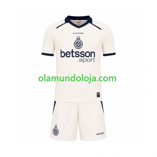 Camisola Club Brugge Criança Equipamento Segundo 2026-2027 Manga Curta